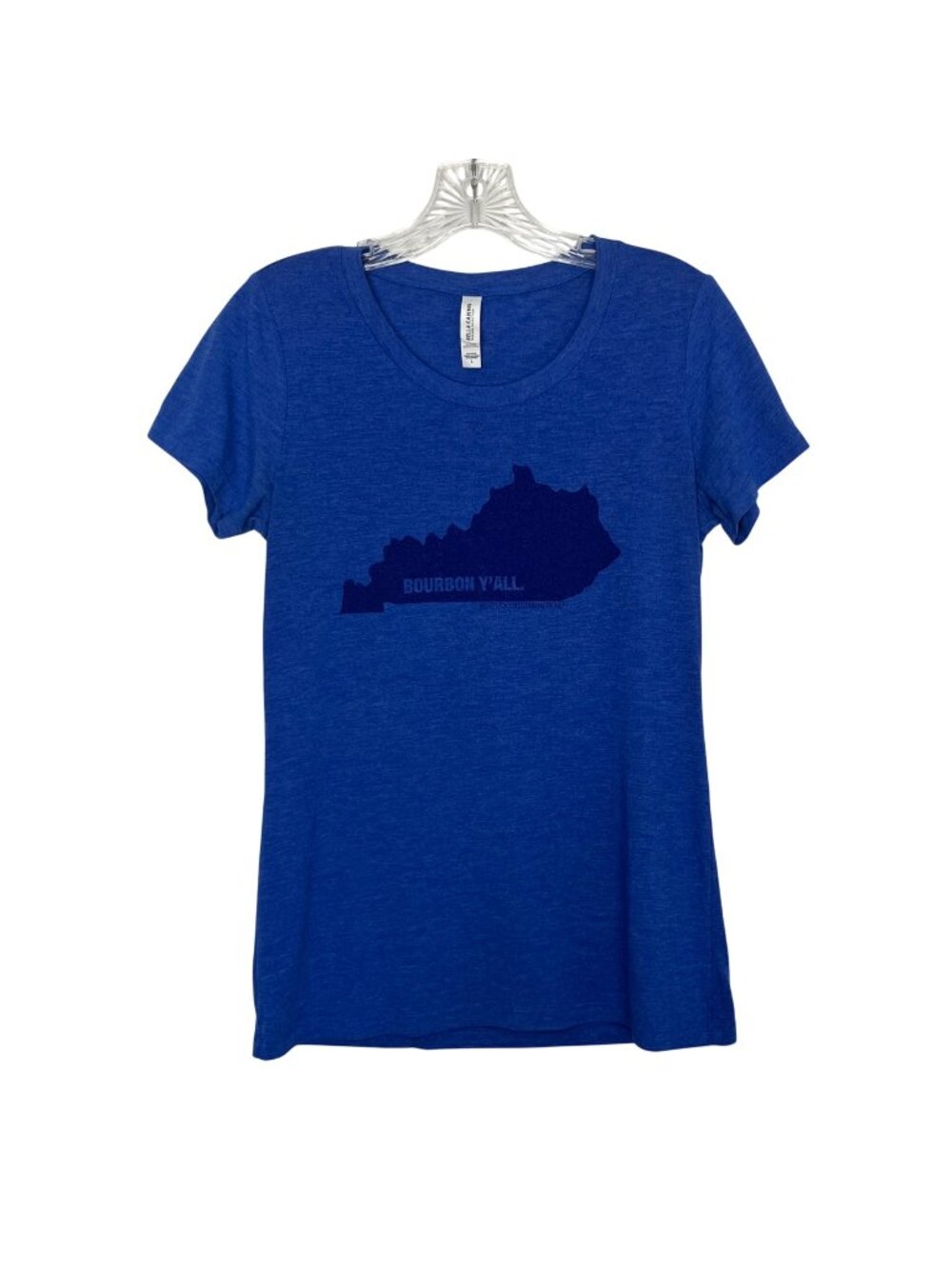 Kentucky Bourbon Yall Tshirt Large Blue State Map Bella Canvas Casual